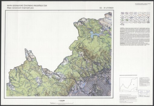 Mapa geofaktorů životního prostředí ČSR: Mapa významných krajinných jevů. 02-31. Litvínov