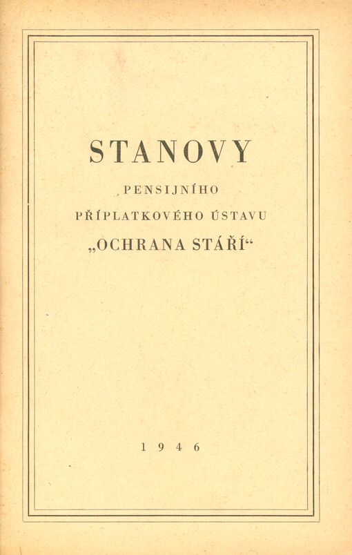 Stanovy Pensijního příplatkového ústavu 