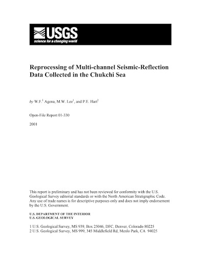 Reprocessing of multi-channel seismic-reflection data collected in the Chukchi Sea