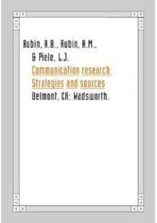 Communication research :strategies and sources