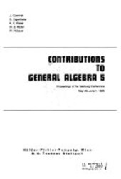 Contributions to general algebra.