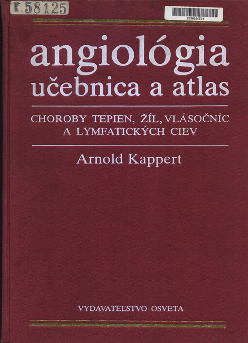Angiológia : učebnica a atlas