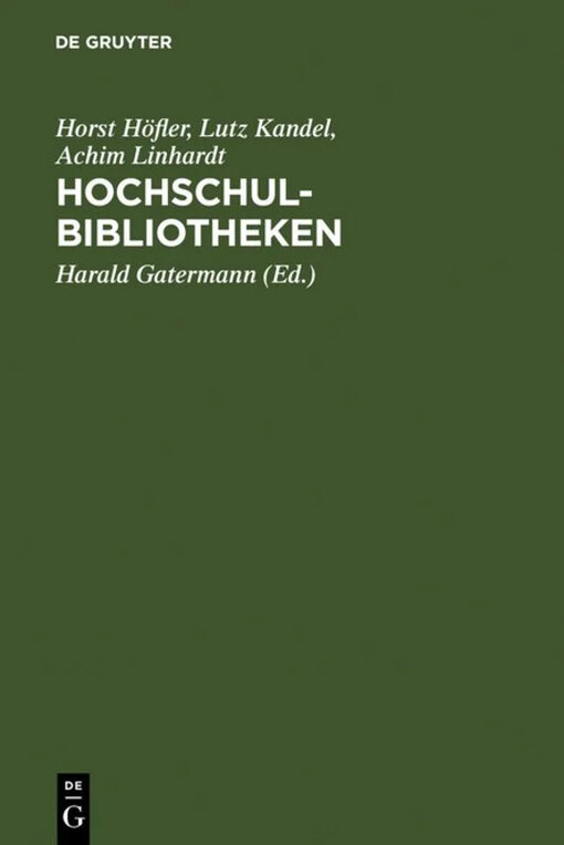 Hochschulbibliotheken :Alternative Konzepte und ihre Kosten : Bericht zu einem Forschungsprojekt