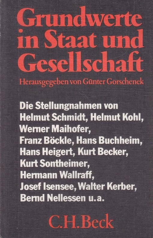 Grundwerte in Staat und Gesellschaft