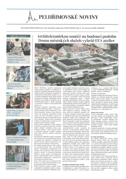 Pelhřimovské noviny : zpravodaj Městského úřadu Pelhřimov, kulturních zařízení a technických služeb