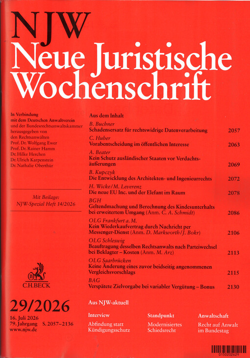 Neue juristische Wochenschrift