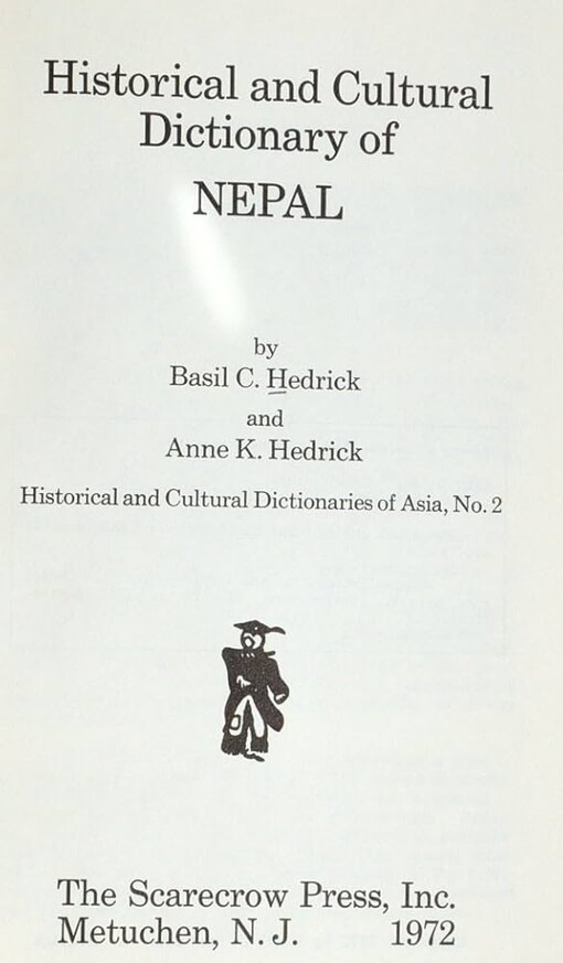 Historical and cultural dictionary of Nepal