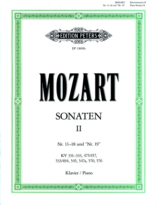 Sonaten für Klavier. Band II, Nr. 11-18 und Nr. 19