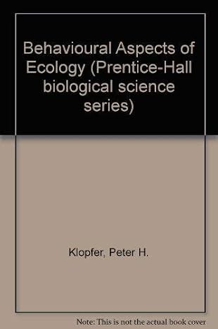 Behavioral aspects of ecology