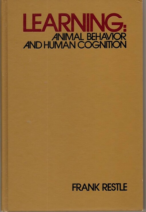 Learning animal behavior and human cognition /
