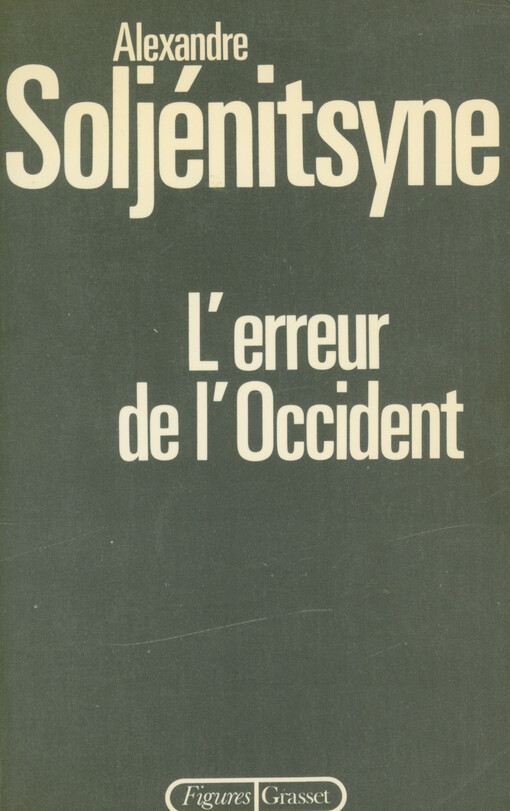 L'erreur de l'Occident