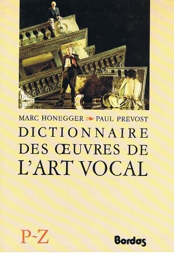 Dictionnaire des oeuvres de l'art vocal