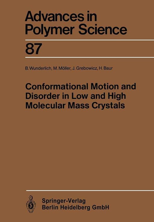 Conformational motion and disorder in low and high molecular mass crystals