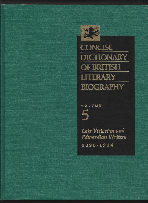 Concise Dictionary of British Literary Biography.