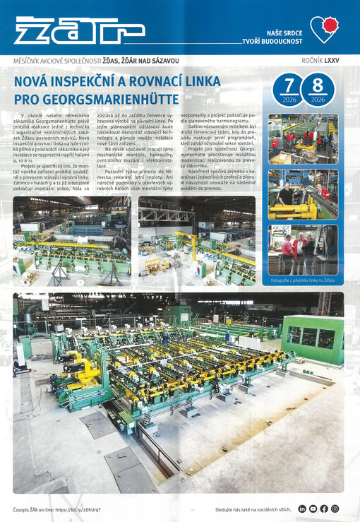 Žár : Čtrnáctideník Žďas, a.s. ve Žďáře nad Sázavou