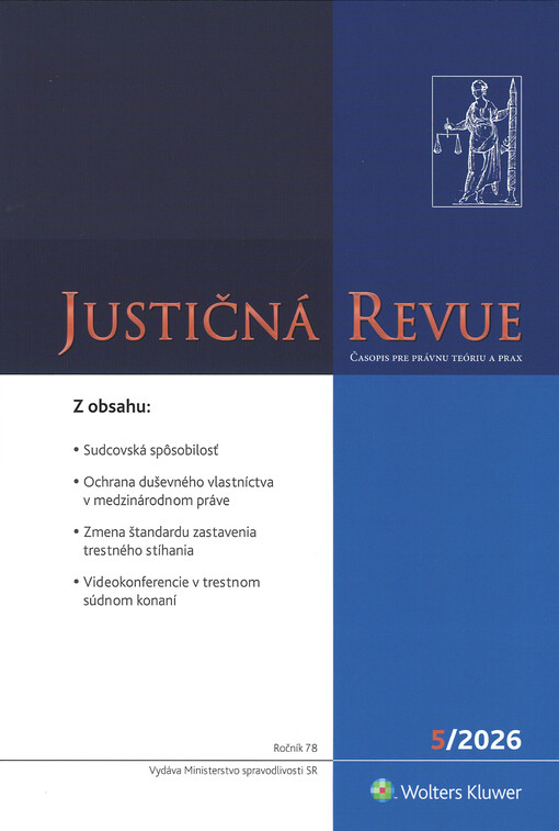 Justičná revue : časopis pre právnu teóriu a prax