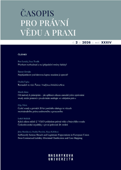 Časopis pro právní vědu a praxi