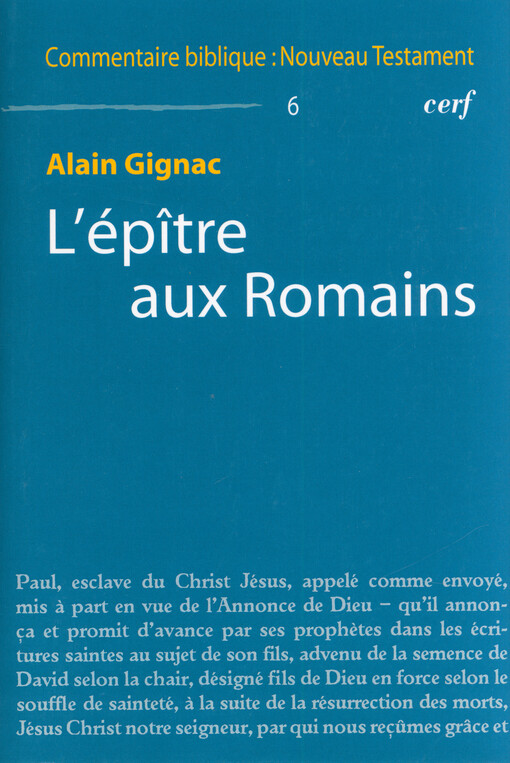 L' épître aux Romains