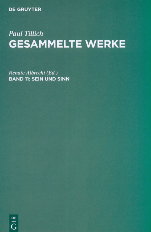 Sein und Sinn ; Zwei Schriften zur Ontologie