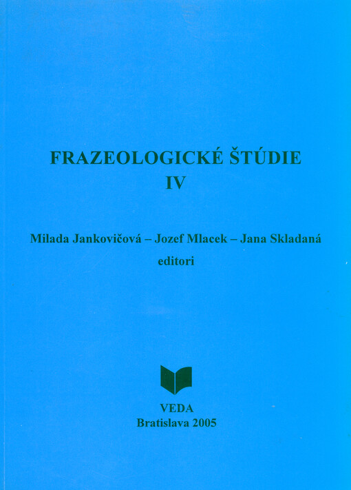 Frazeologické štúdie IV