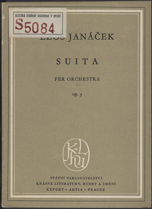 Suita pro orchestr: op. 3 : (1891)