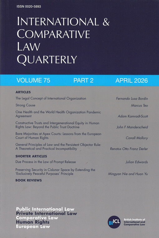 International and comparative law quarterly