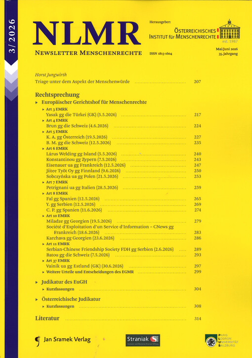 Newsletter Menschenrechte