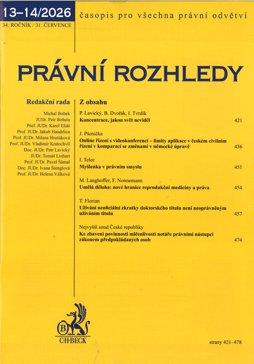 Právní rozhledy : časopis pro všechna právní odvětví