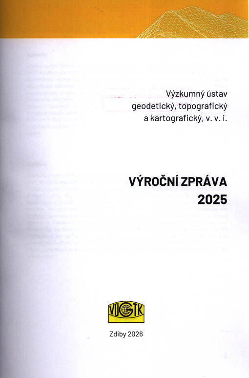 Výroční zpráva VÚGTK za rok ...