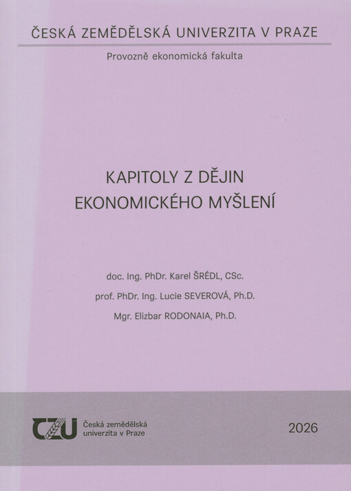 Kapitoly z dějin ekonomického myšlení