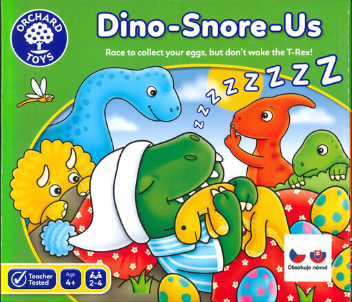 Dino-Snore-Us. Race to collect your eggs, but don't wake the T-Rex!