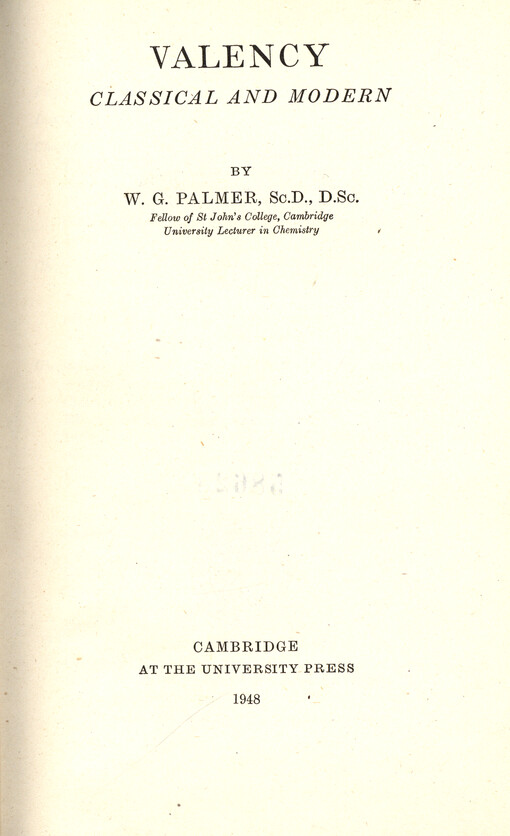 Valency : classical and modern