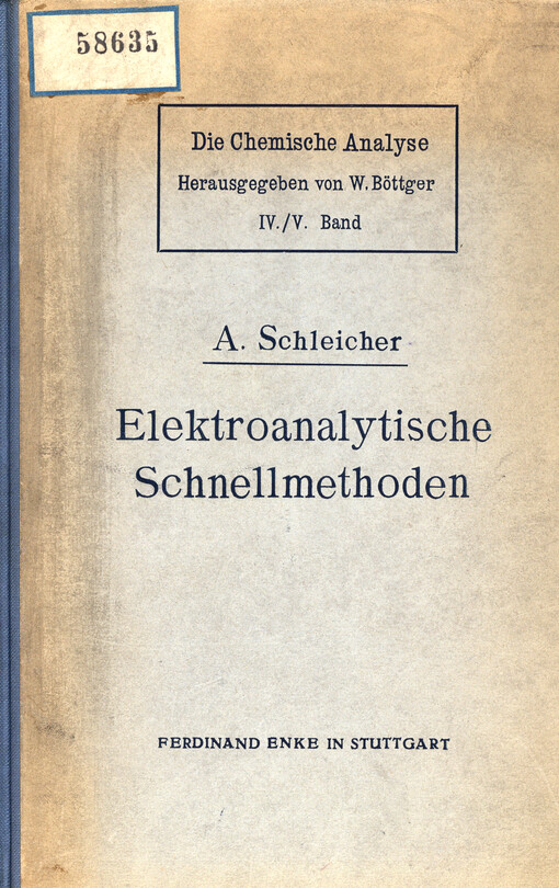 Elektroanalytische Schnellmethoden : Elektroanalyse unter Bewegung von Elektrolyt oder Elektrode