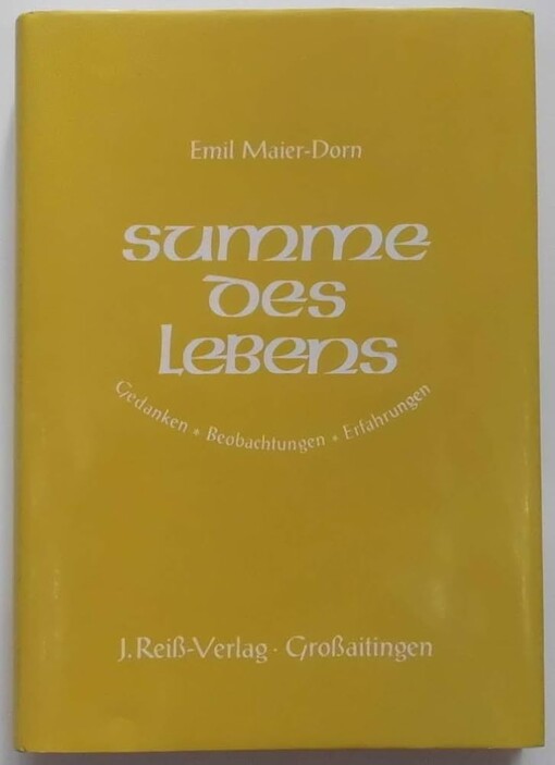 Summe des Lebens