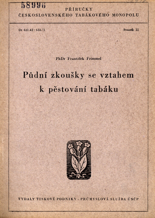 Půdní zkoušky se vztahem k pěstování tabáku