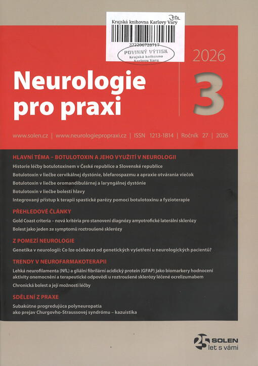 Neurologie pro praxi