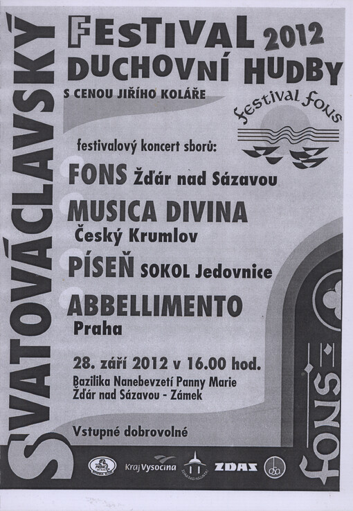 Svatováclavský festival duchovní hudby s cenou Jiřího Koláře 2012