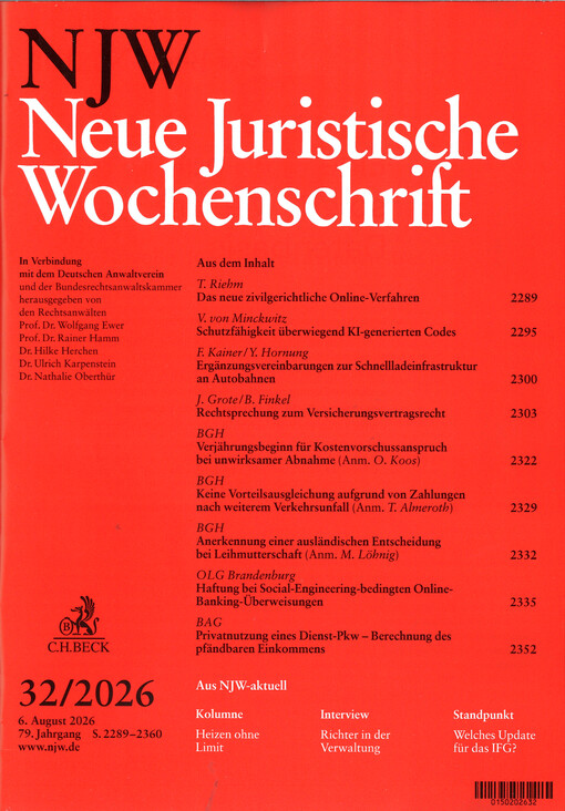 Neue juristische Wochenschrift