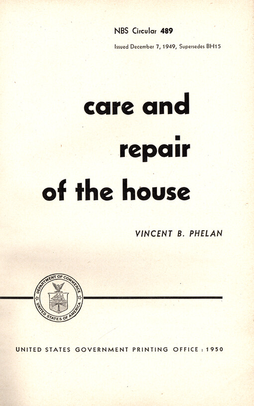 Care and repair of the house
