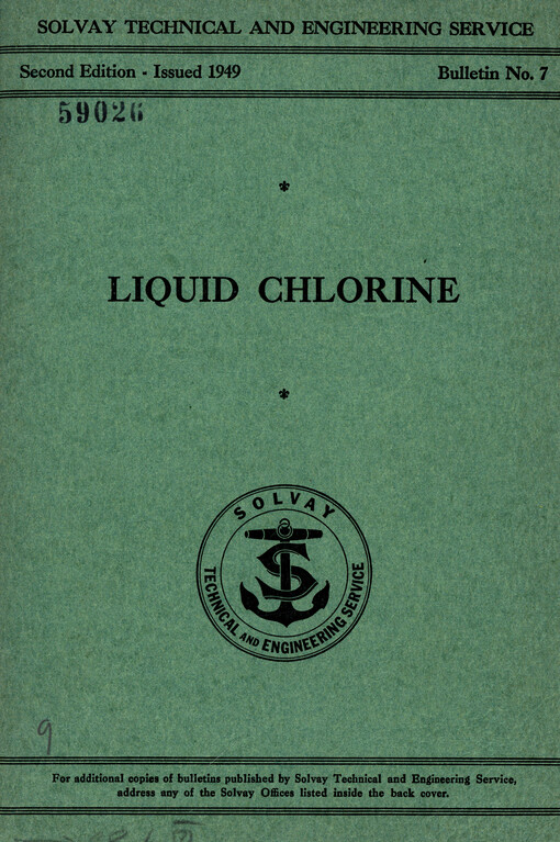 Liquid chlorine : its properties, transportation equipment, and safe handling