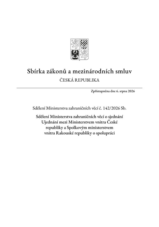 Sbírka zákonů a mezinárodních smluv : Česká republika