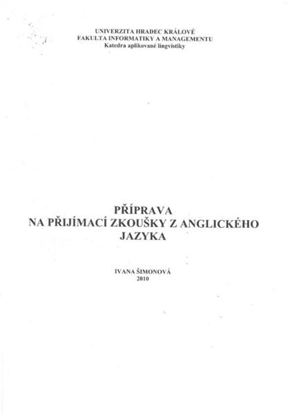 Příprava na přijímací zkoušky z anglického jazyka