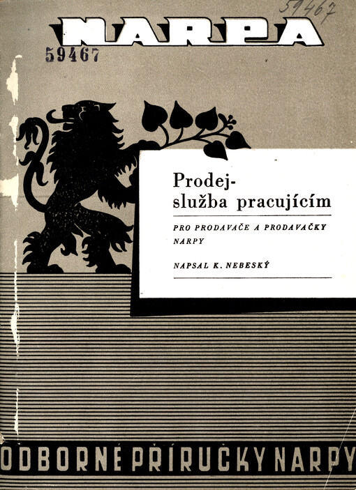 Prodej - služba pracujícím : pro prodavače a prodavačky Narpy