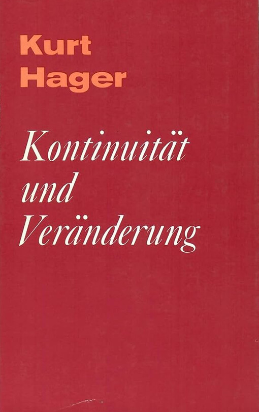 Kontinuität und Veränderung :Beiträge zu Fragen unserer Zeit
