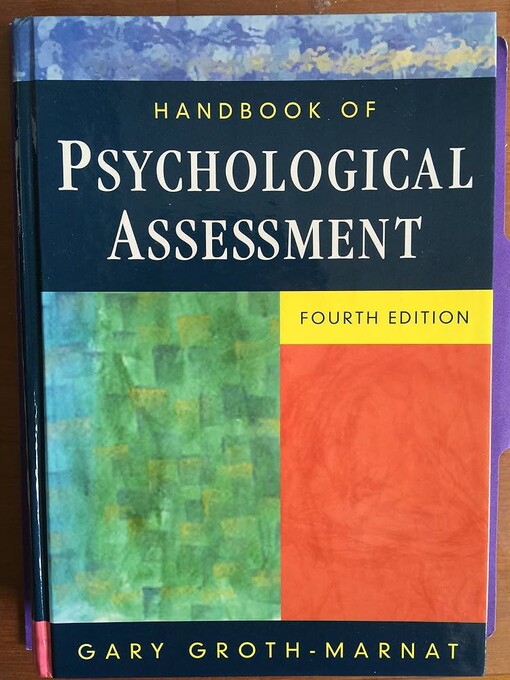 Handbook of psychological assessment