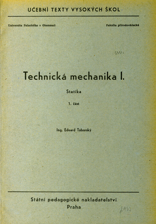 Technická mechanika I. Statika, 1. část
