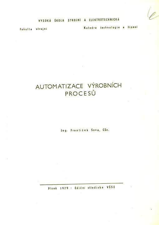 Automatizace výrobních procesů