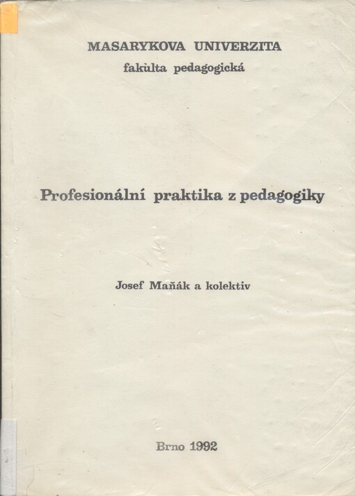 Profesionální praktika z pedagogiky /