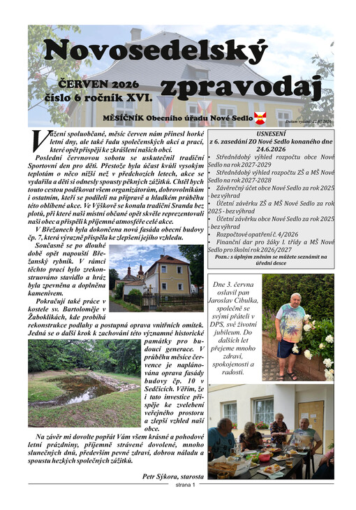 Novosedelský zpravodaj