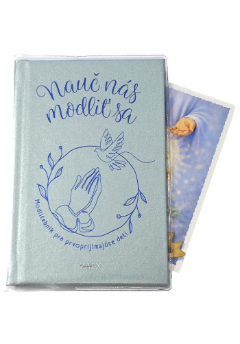 Sada: kniha Nauč nás modliť sa (modrá) + obal + obrázok